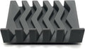 Silicone Draining Soap Dish, Sloped Angled Design, Chevron Pattern, Universal Fit, Extra Thick (Grey, 4.5"x3.2")