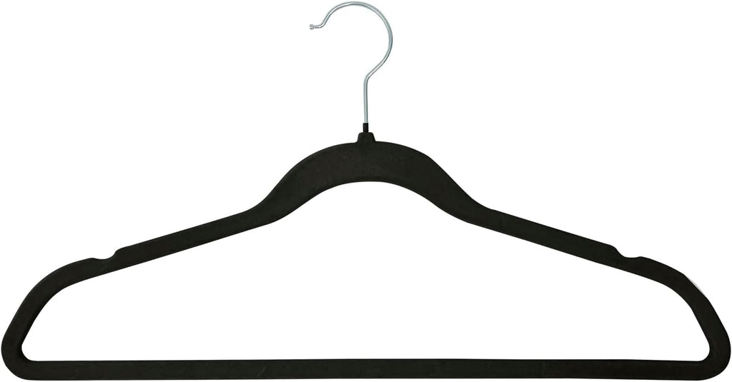 10 Pack Velvet Hangers - Non-Slip and Space-Saving Closet Organizers - Durable Soft-Touch, Black Hangers for Clothes, Coats, and Wardrobe Essentials Luxury, Ganchos De Ropa, Gift