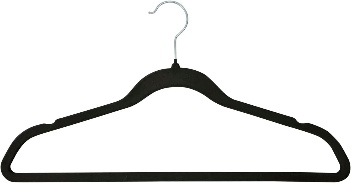 10 Pack Velvet Hangers - Non-Slip and Space-Saving Closet Organizers - Durable Soft-Touch, Black Hangers for Clothes, Coats, and Wardrobe Essentials Luxury, Ganchos De Ropa, Gift