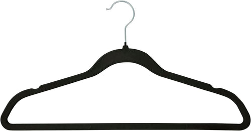 10 Pack Velvet Hangers - Non-Slip and Space-Saving Closet Organizers - Durable Soft-Touch, Black Hangers for Clothes, Coats, and Wardrobe Essentials Luxury, Ganchos De Ropa, Gift
