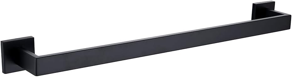 TASTOS Black Single Towel Bar 23.6-Inch Bathroom Towel Holder