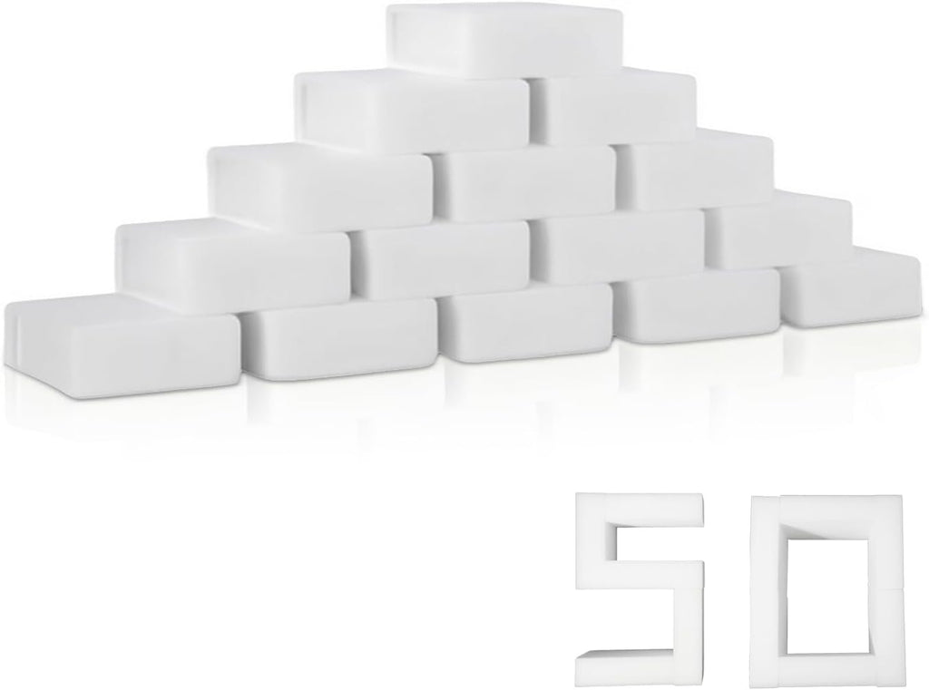 Magic Sponge Eraser 50 Pack, GRS Certified Melamine Sponge
