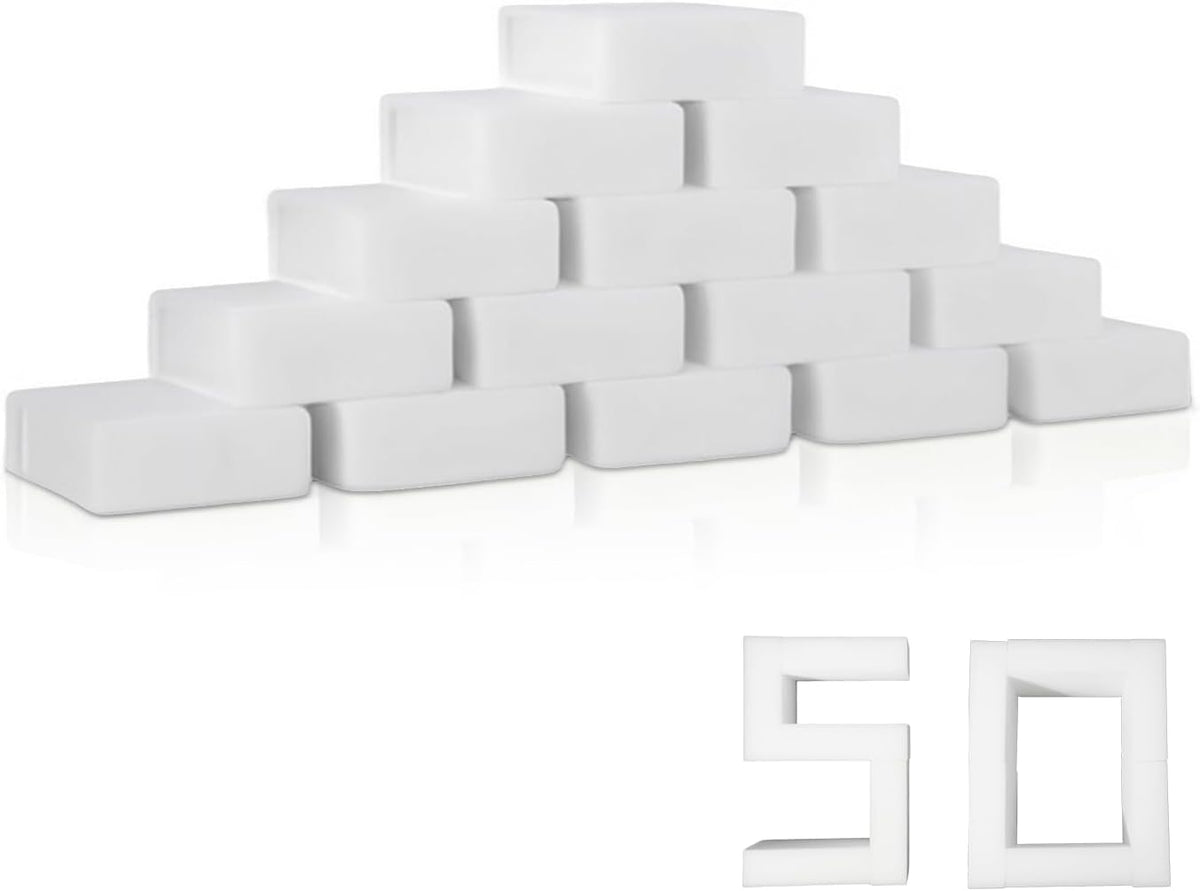 Magic Sponge Eraser 50 Pack, GRS Certified Melamine Sponge