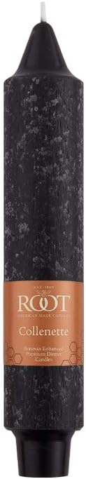 Root Candles Unscented Timberline Collenette Candles, 7", Black, 4-Count