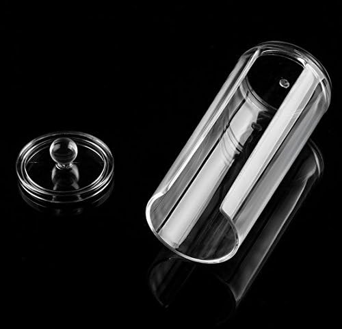 Kamay's Transparent Cotton Ball Pad Swabs Make Up Pads Dispenser Holder Organizer Container with lid Multifunction Acrylic Cosmetic Makeup Organizer (B)