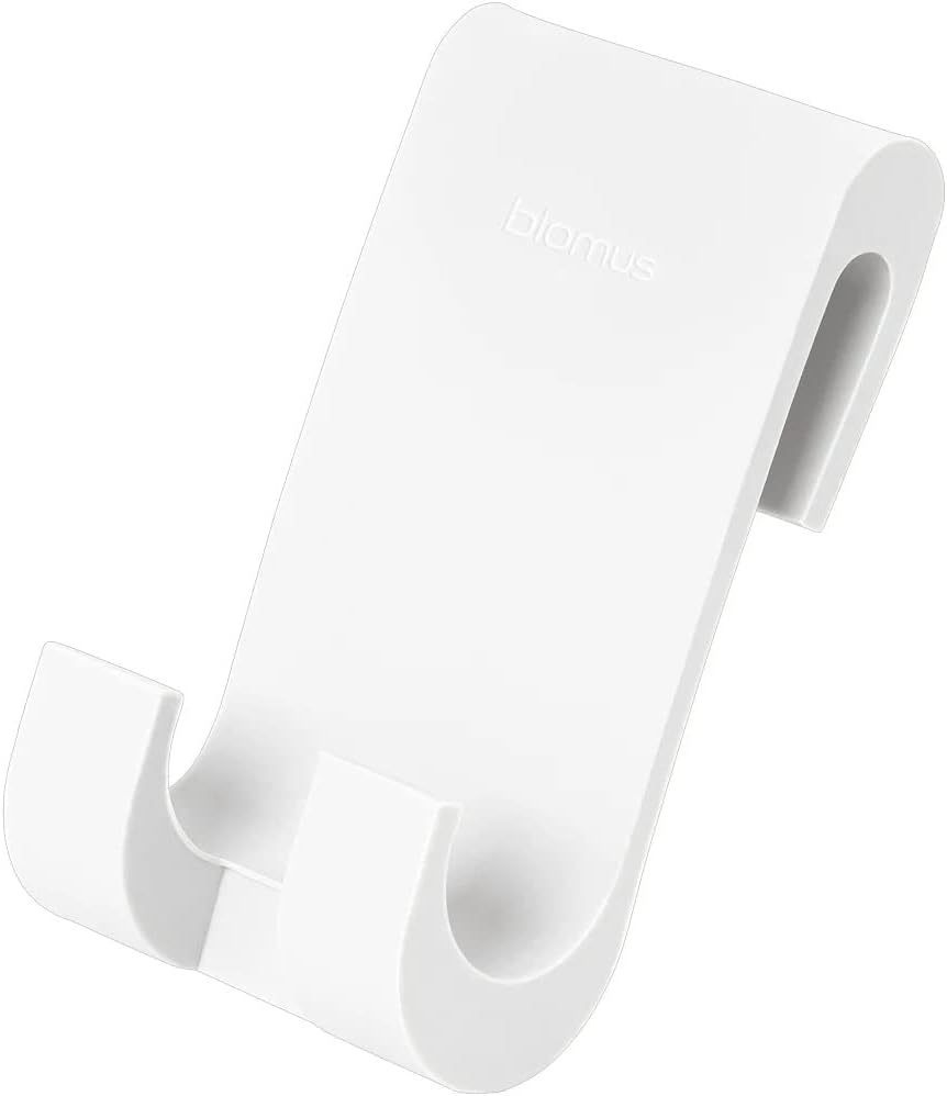 blomus VIPO Shower Squeegee with Holder, 24 cm Wide, Silicone Squeegee for Shower, Bathroom, Window Squeegee, Windscreen Squeegee, White