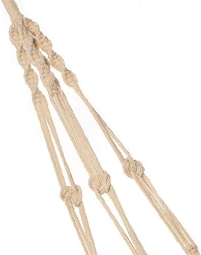 Set of 2 Macrame Plant Hanger with Metal Ring Wall Hanging Planter Basket for Indoor Outdoor Flower Pot Plant Holder Wall Art Vintage-Inspired Home Decor, Cotton Rope, 4 Legs 41 inch (Model 01& 02)