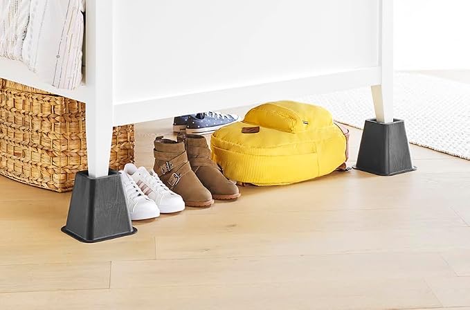Whitmor Bed Risers - Black (Set of 4)