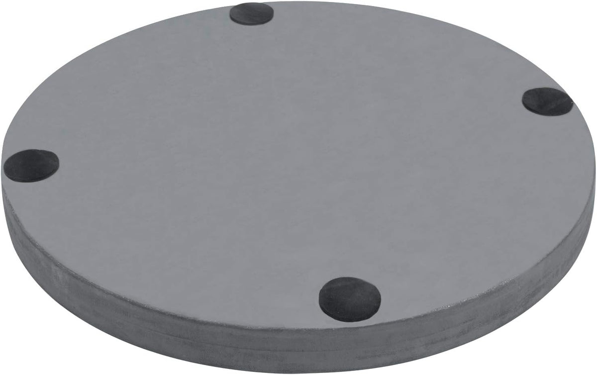 MyGift 16 Inch Round Gray Concrete Decorative Tray for Bathroom Vanity Counter, Living Room Coffee Table or Ottoman, Kitchen Countertop Decor, Candle Holder