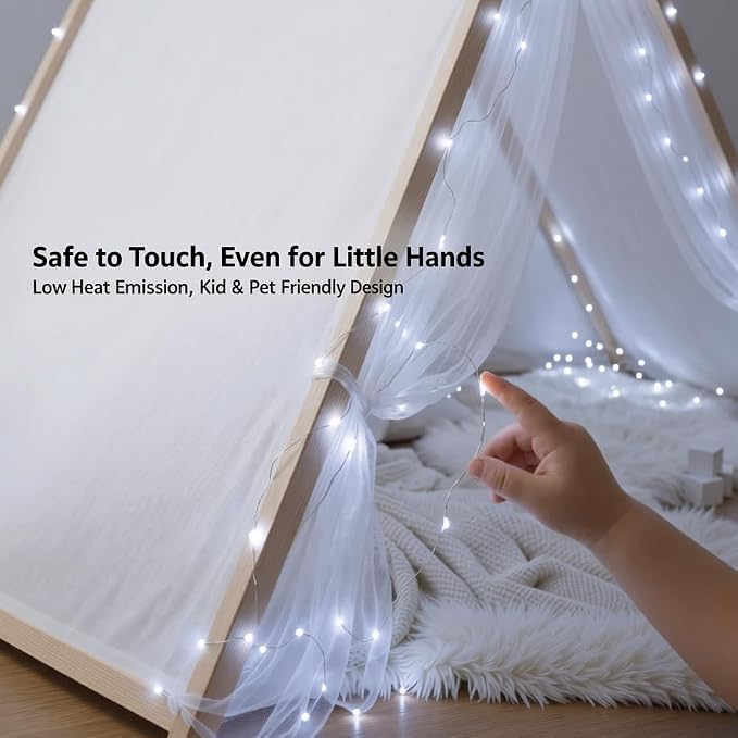24 Pack Battery Operated Fairy Lights - 6.6ft 20 LED Silver Copper Wire String Lights, Waterproof Mini Starry Lights for DIY Centerpieces, Mason Jars, Wedding, Christmas, Bedroom Decor (Cool White)