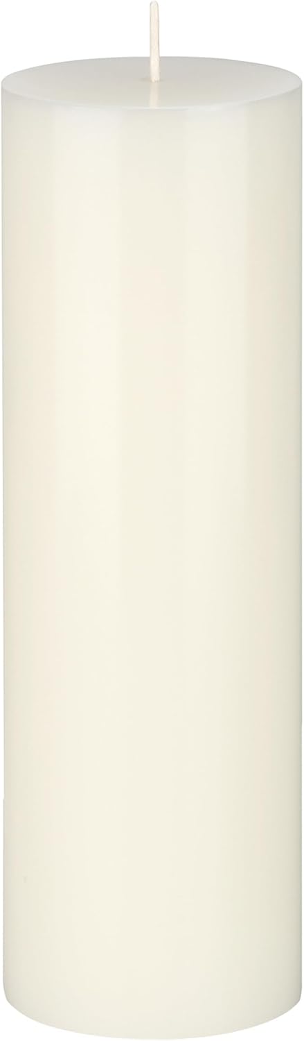 Mega Candles 1 pc Unscented Solid Off White Pillar Candles, Hand Poured Premium Wax Candle 3 Inch x 9 Inch, Home Décor, Spas, Weddings, Occasions, Party, Centerpieces, Holidays, Vigils, Prayers