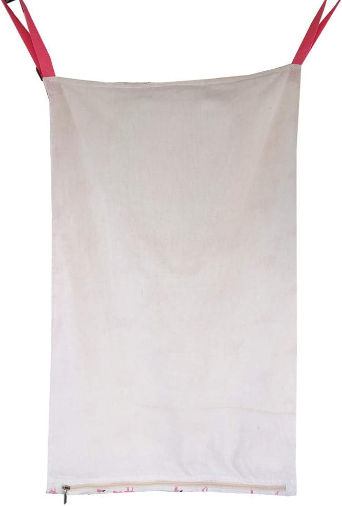 HDHYK Adjustable Door-Hanging Laundry Hamper with Stainless Steel Hooks