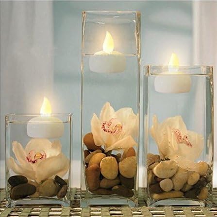 IMAGE Floating Candles, Flameless LED Waterproof Tealights,12-Pack