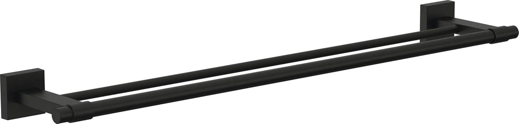 Franklin Brass Maxted (1-Pack) 24" Towel Rack for Bathroom, Matte Black Double Towel Bar for Bathroom Wall Towel Holder Rod Wall Mounted Bathroom Accessories MAX25-FB