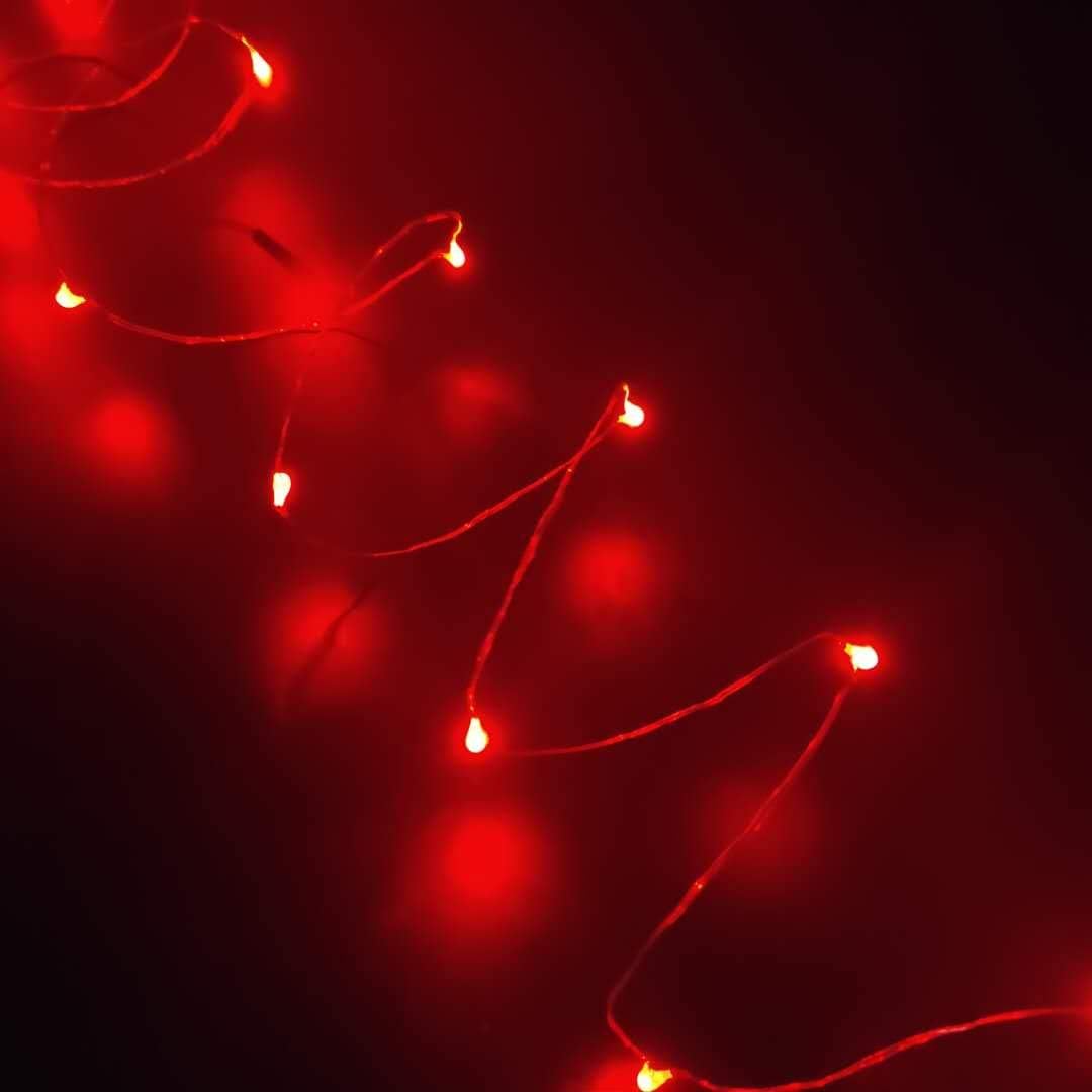 4 Pack Battery Operated Dewdrop Led Lights,Indoor Mini Fairy Lights With Timer Function,For Wedding Home Parties Christmas Holiday Decoration,6 Hours on/18 Hours Off ,30 Count LEDs,10 Feet(Red)
