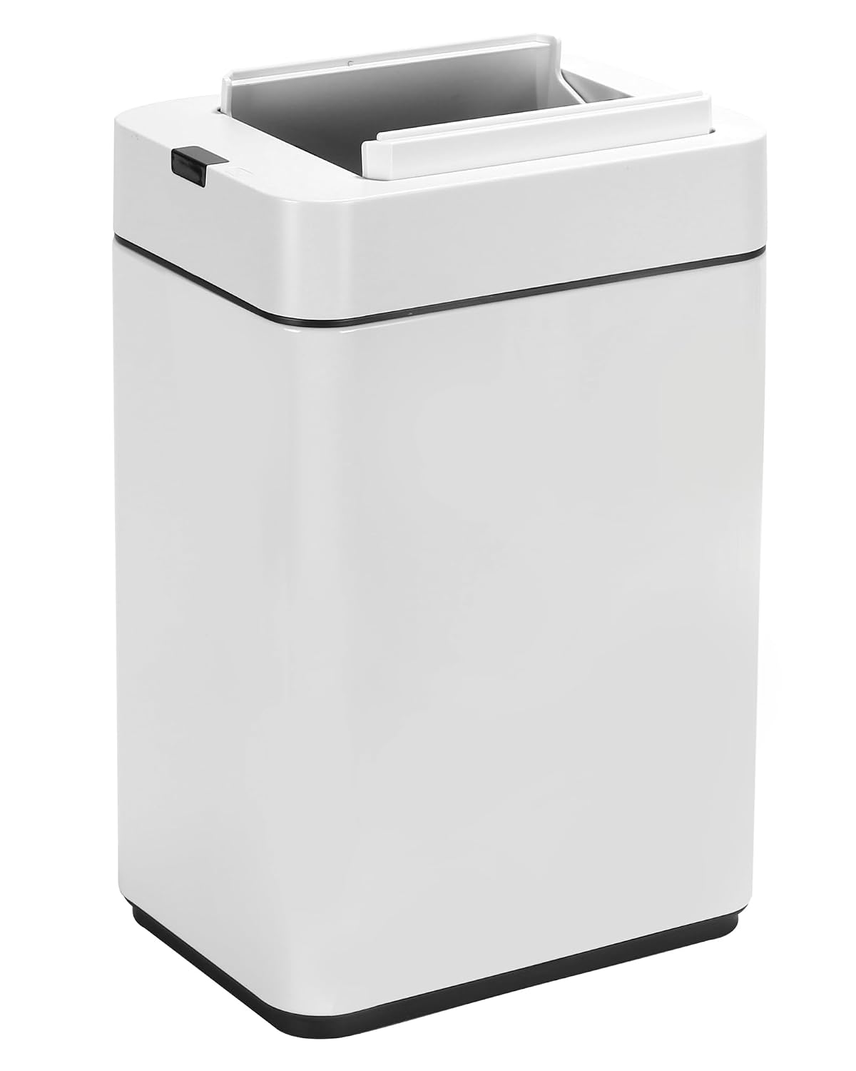ELPHECO Slim Bathroom Trash Can with Lid 2.6 Gallon Smart Trash Can White