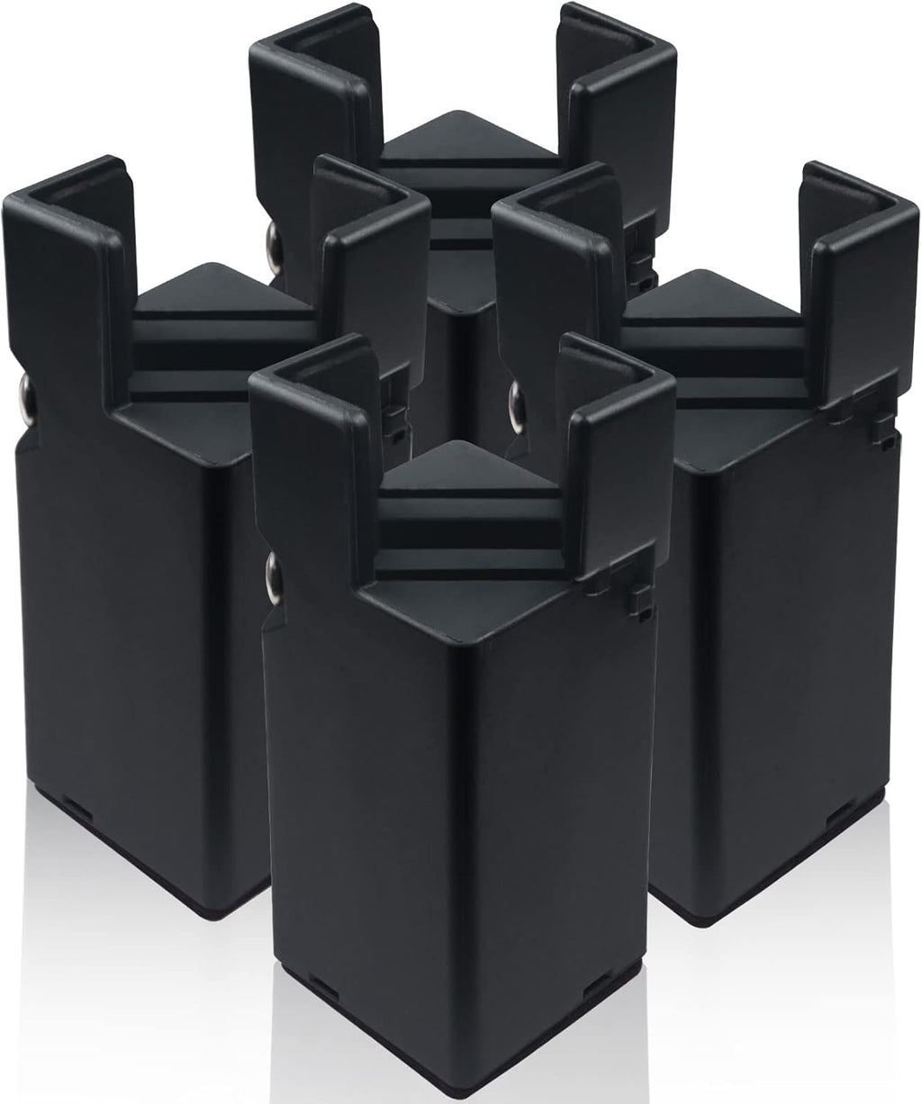4Pcs Adjustable Furniture Risers 4In with Screw Clamp, Sturdy Desk Risers for Desk Legs, Bed Lifts Risers Heavy Duty, Table Risers for Chair Frame Width from 0.8-1.6in, Supports 4409lbs (4In)
