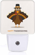 LED Night Light Plug into Wall with Dusk to Dawn Light Sensor White Energy Efficient Cartoon Thanksgiving Turkey Nightlight for Bedroom Bathroom Hallway Living Room Kitchen