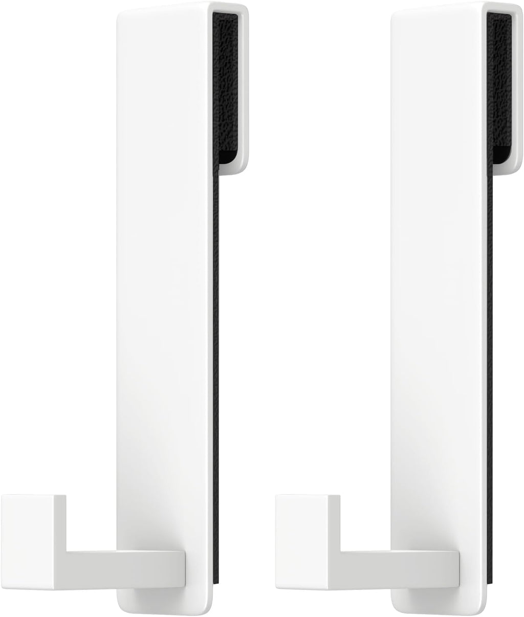 PMMASTO 7.5 Inch Hooks for 3/8 Inch Glass, White- L Shape