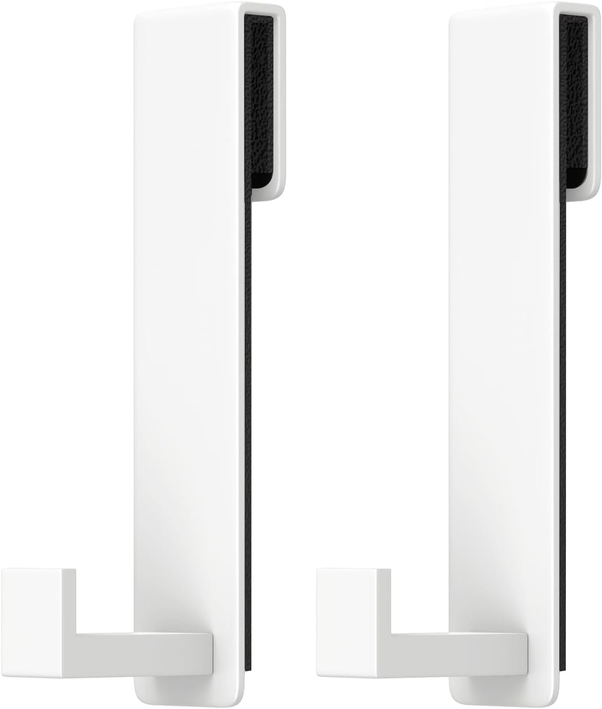 PMMASTO 7.5 Inch Hooks for 3/8 Inch Glass, White- L Shape