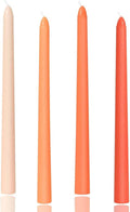 10in Gradient Taper Candles Set of 4 Pack Tapered Candle, Tall Candlesticks,for Dinner Party Wedding, Home Decor,Kitchen Decors,Christmas,Halloween (Orange Gradient, 10 inch)