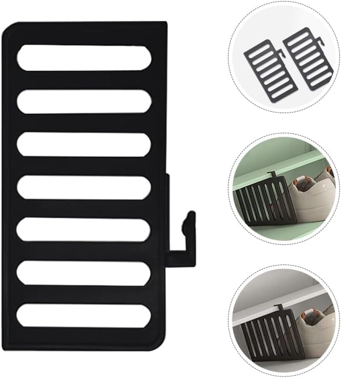 PRETYZOOM Shoe Rack Divider for Shoe Cabinet Closet Shelf Divider with Flip Stopper Anti-Tip Organizer for Entryway Storage 2 Pack 6.57 X 3.30 X 0.19 in
