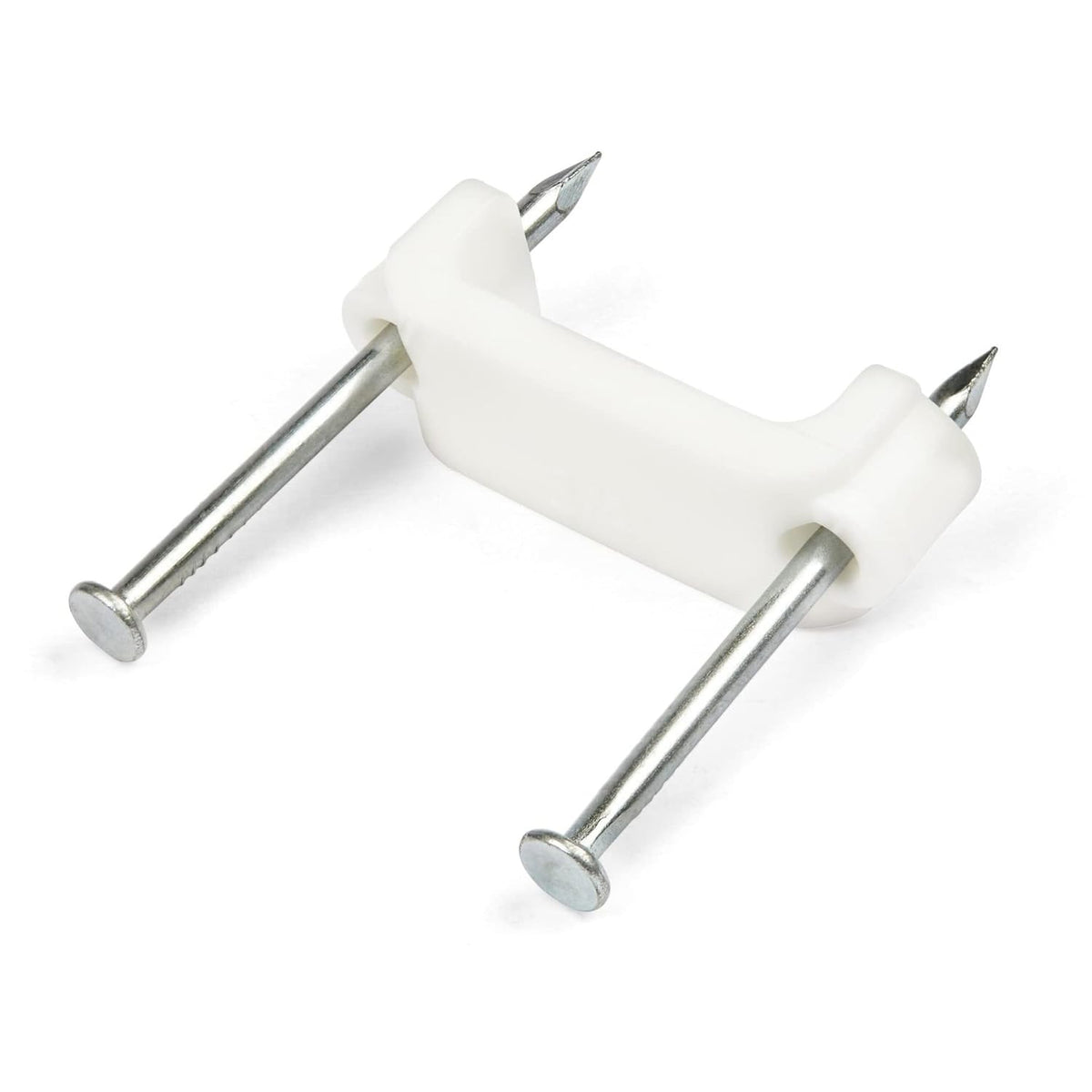 StarTech.com 200 Pack Cable Clips with Nails - Two Steel Nails - Reusable Nail-in Clamps - Brick/Drywall Cable Fasteners - Ethernet Cord/AV/Coax Cable - Mounting Cable Tacks - White - TAA (CBMDNMCC2)