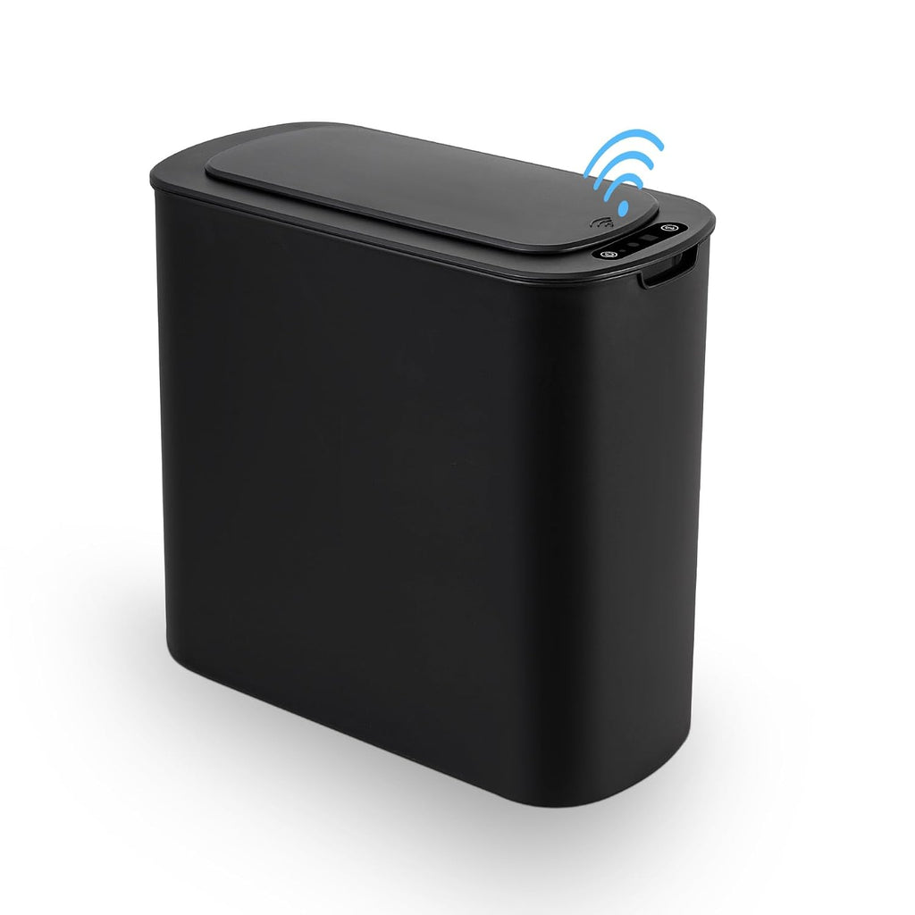 Cesun Automatic Small Bathroom Trash Can with Lid, 2.6 Gallon, Black