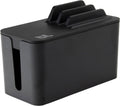 Bluelounge CableBox Mini Station Black Cable and Cord Management System - Small Surge Protector Included