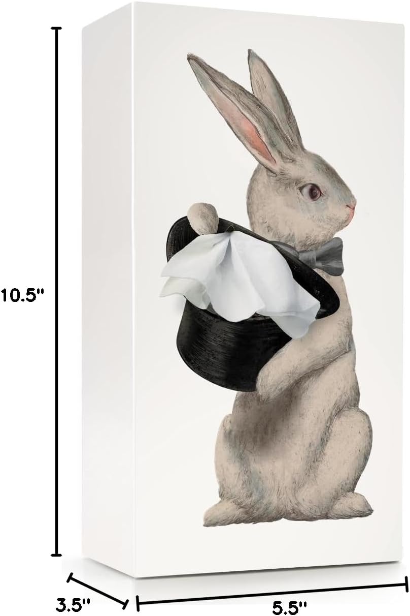 Magic Rabbit Tissue Box - Whimsical Magician Hat Illusion