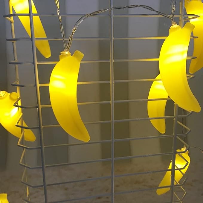 3M 20LED Fruit Banana String Lights Battery Powered Indoor Outdoor Lighting Lamp for Wedding Home Birthday Garden Yard Patio Party Decorations