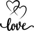 DUOOLN 2Pcs Love Wall Decor Blessed Art, Metal Heart Signs Couples Gift