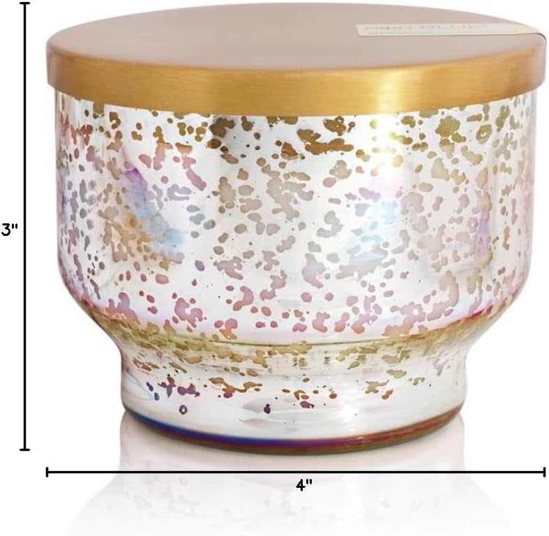 Capri Blue Pineapple Flower Scented Candles for Home - Mercury Iridescent Inverted Jar Candles - Housewarming Gifts for Women & Men - Long Burning Soy Wax Blend - Capri Blue Pineapple Flower (10 oz)