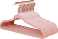 Stormix Adult Velvet Hangers Non-Slip, Shoulder Notches, 36 Pack Pink
