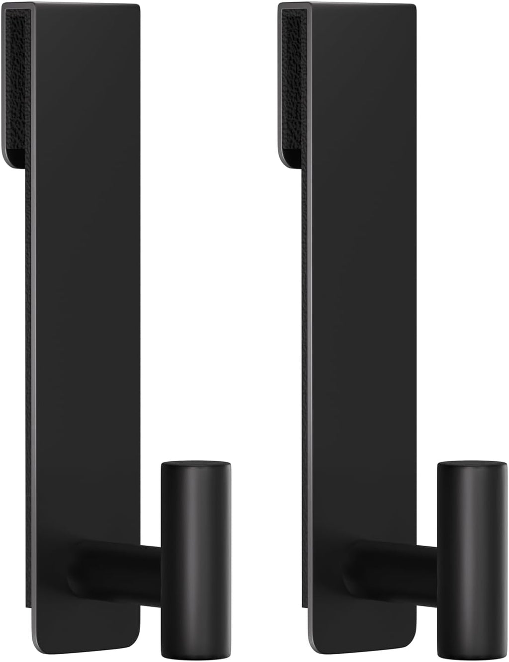 HUFEEOH Black 2-Pack T-Shape 7.5-Inch Shower Door Towel Hooks