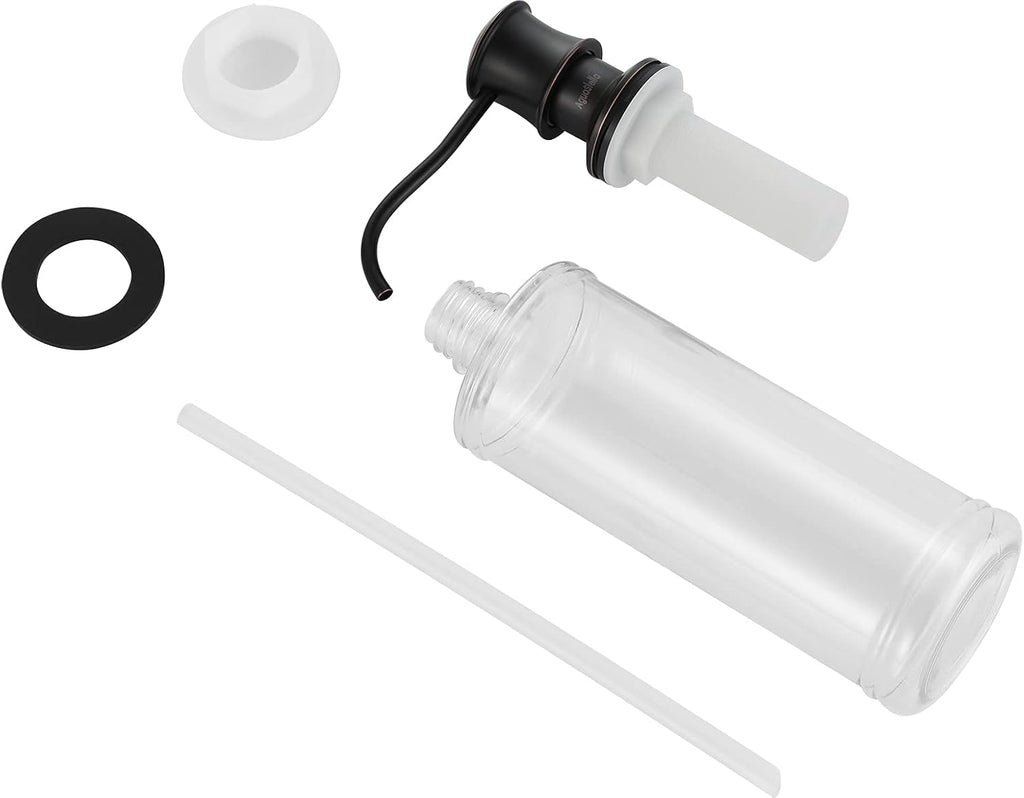 AguaStella ASF42ORB Built in Soap Dispenser Oil Rubbed Bronze for Kitchen Sink with Soap Bottle Countertop Pump