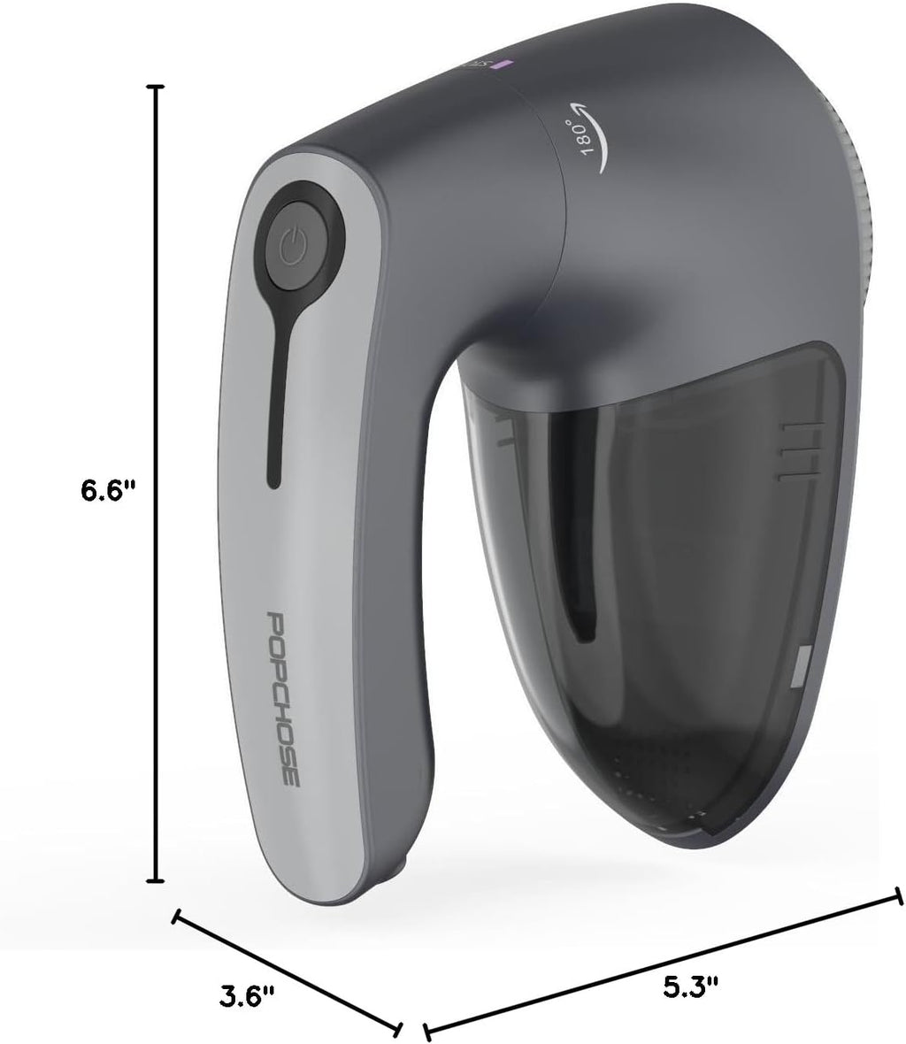POPCHOSE Fabric Shaver, 6-Leaf Blades & Electrostatic Brush, Rechargeable
