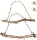 Qenk 2Pcs Driftwood Wall Decor, 15 Inch Branch Jewelry Organizer, 5 Hooks