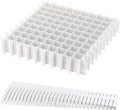 PH PandaHall 40pcs Drawer Dividers Adjustable Drawer Organizer White Drawers Separators Dresser Drawers Organizer for Socks Underwear Clothes Kitchen Bedroom Desk Office Storage, 14.5x2.7 Inch