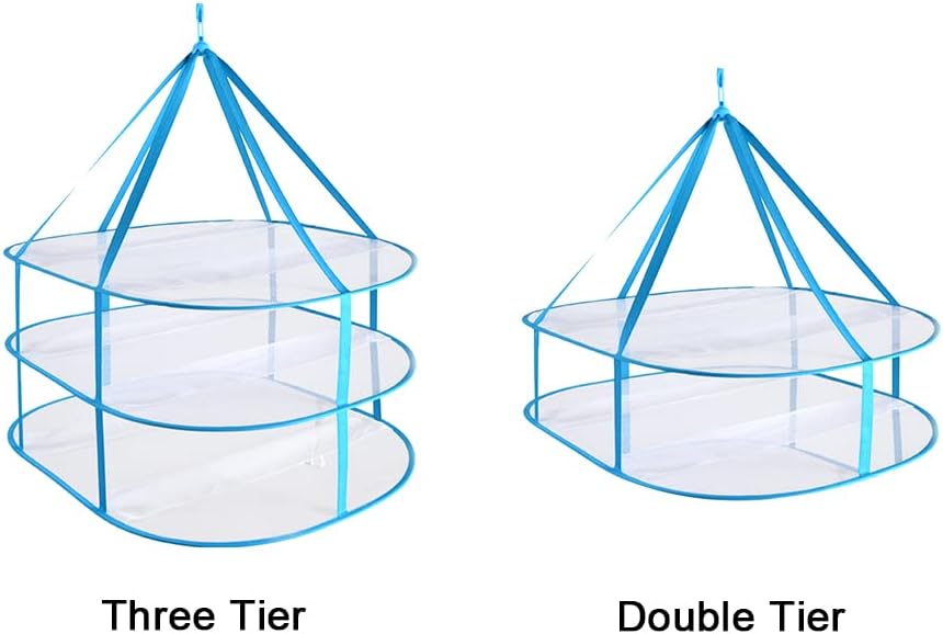 Folded Mesh Clothes Drying Rack,Hanging Sweater Dryer for Laundry