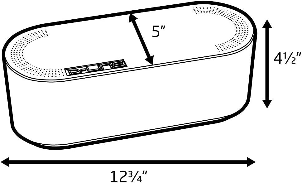 D-Line Cable Management Box (Small) & Medium Cable Raceway Length 1.18" (W) x 0.59" (H) x 39" Length - White