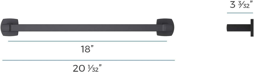 Pfister Deckard Matte Black 18 in Bathroom Towel Bar BTB-DA1B