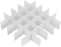 DIY Drawer Dividers, Youngine 8pcs Adjustable Drawer Storage Organizer Plastic Grid for Office Kitchen Home (White)