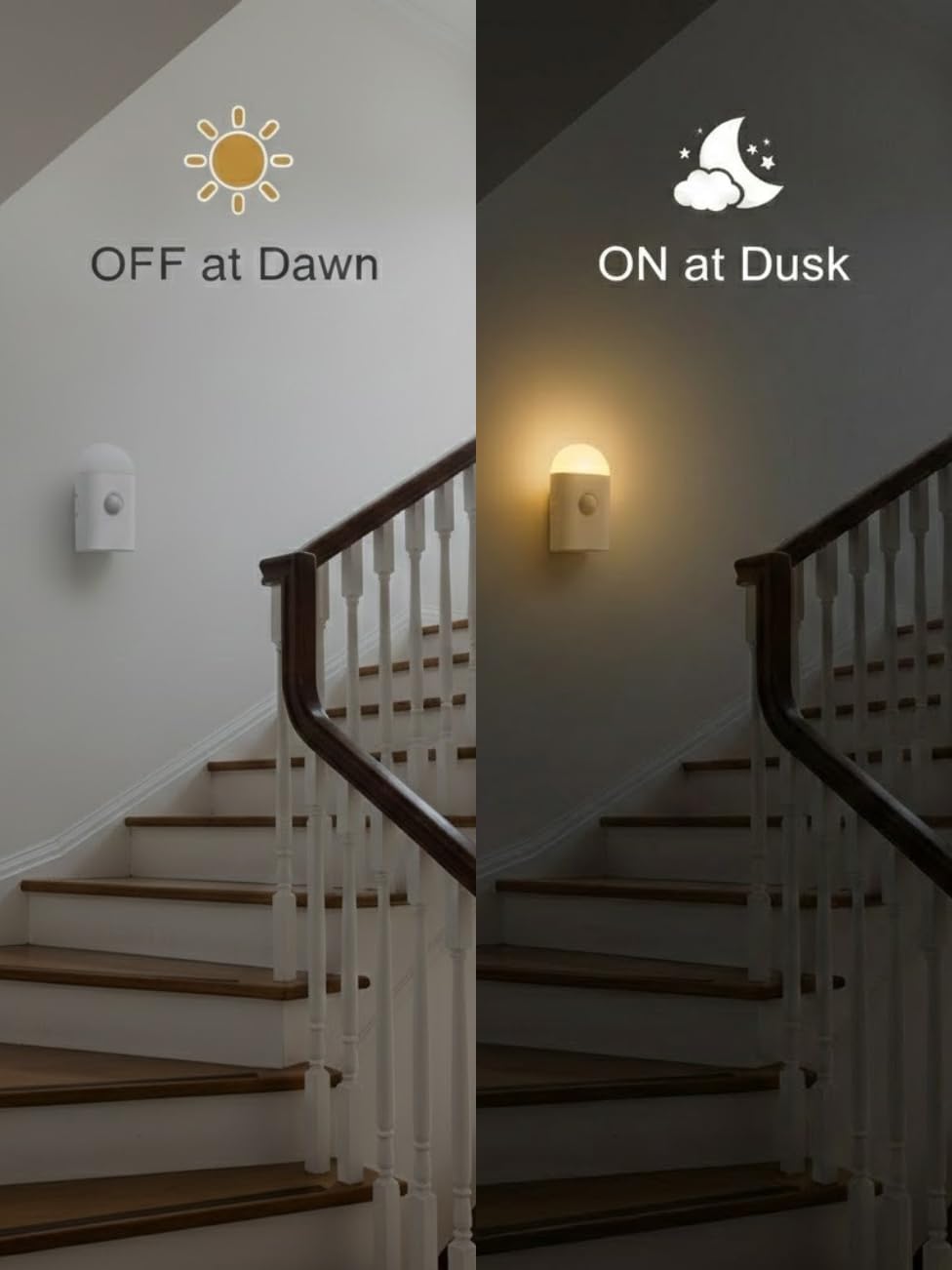 Motion Sensor LED Night Light,Warm White Dimmable Rechargeable Stick & Hook