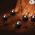 eLander Halloween Decorations Candles Tea Lights, Battery Operated, Flickering Flameless [12 Pack ¨C Amber Yellow]
