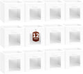 Homsorout Storage Cube 11 Inch - Cube Storage Bins with Window, Closet Storage Baskets with Handle, Fabric Bins for Closet, Shelves, Toys, Clothes, Set of 12, White