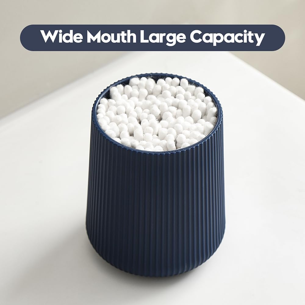 YAUKPH Navy Blue Striped Toothbrush Holder
