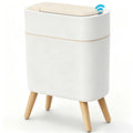 Yatmung Motion Sensor Bathroom Trash Can with Lid - 2.5 Gal Smart Trash Bin