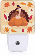 LED Night Light Plug into Wall with Dusk to Dawn Light Sensor White Energy Efficient Thanksgiving Holliday Turkey Pumpkin Leaves Nightlight for Bedroom Bathroom Hallway Living Room Kitchen