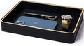 Leather Cologne Organizer Valet Tray for Men| Mens Valet Catch All Tray Key Basket| Leather Organizer Catchall